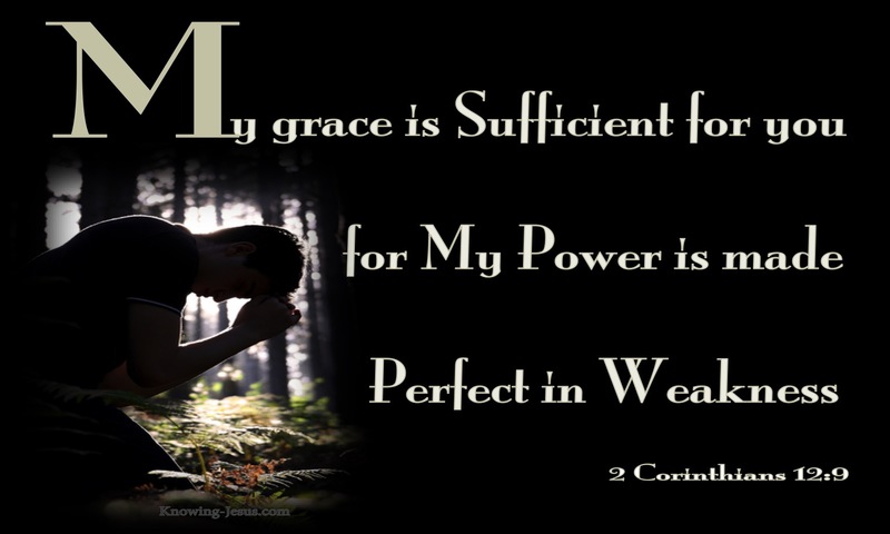 2 Corinthians 12:9 My Grace Is Sufficient For You (black)